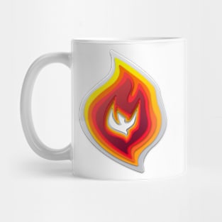 Holy Spirit religious symbol in paper cut style Mug